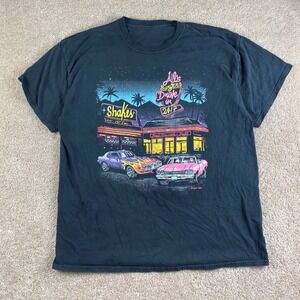 Retro J Galt 1984 Als Burgers Drive In Graphic T-Shirt Mens Black XL Car
